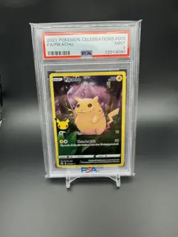 Pokemon TCG Pikachu 005/025 Celebrations Full Art Holo PSA 9 Mint Graded Card - Image 1