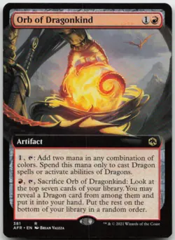 MTG Orb of Dragonkind (Extended Art) R Adventures in the Forgotten Realms 381 LP - Image 1