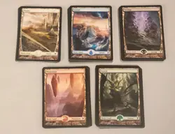 Lot Of 100 MTG Original Zendikar Full Art Basic Land, Mana, 20 Each Land Type - Image 1