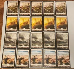 Lot Of 100 MTG Original Zendikar Full Art Basic Land, Mana, 20 Each Land Type - Image 2