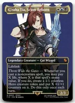 G'raha Tia, Scion Reborn (Borderless) #203 MTG Final Fantasy FIC NM X1 - Image 1