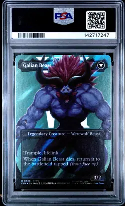 2025 MTG FINAL FANTASY SURGE FOIL #0528 GALIAN BEAST/VINCENT VALENTINE PSA 10 - Image 2