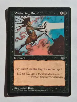 Magic MTG - Withering Boon - Mirage - MP - Image 1