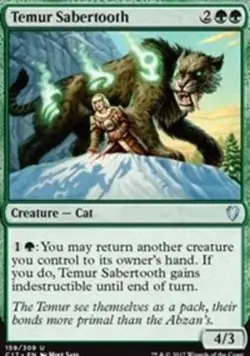 1 x Temur Sabertooth - Commander 2017 - Moderate Play - MTG - Image 1