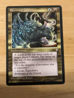 Magic the Gathering MTG Elemental Augury Ice Age ICE Multicolor: Red/Black/Blue - Image 4