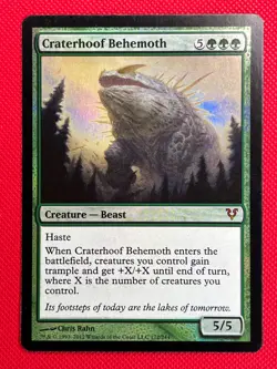 MTG Foil 1X Craterhoof Behemoth X1 Avacyn Restored Magic - NM/MT - Image 1