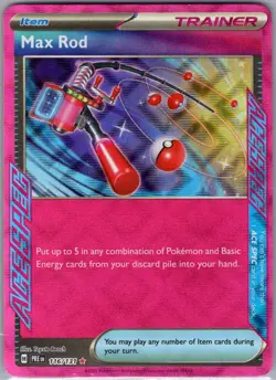 MAX ROD 116/131 ACE SPEC RARE PRISMATIC EVOLUTIONS POKEMON NM - Image 1