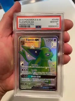 Espeon GX SV60/SV94 Full Art Shiny Hidden Fates Pokemon TCG PSA 10 - Image 1