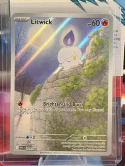Pokemon TCG Litwick 101/086 Illustration Rare SV: White Flare Holo Near Mint - Image 1