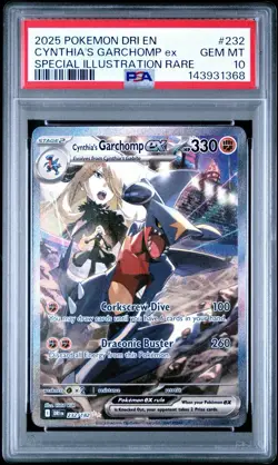 2025 Pokemon S&V Destined Rivals Cynthia's Garchomp ex PSA 10 #232/182 Gem Mint - Image 1