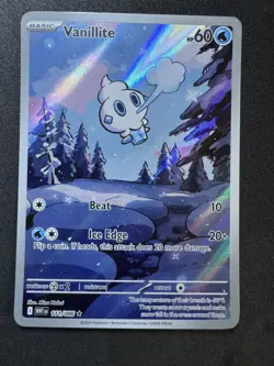 Pokemon Vanillite 111/086 SV White Flare IR Holo Pack Fresh – Free & Fast Ship - Image 1