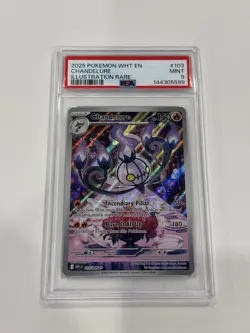 Pokemon TCG Chandelure 103/086 Illustration Rare White Flare PSA 9 Mint - Image 1