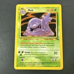 Pokemon TCG Fossil Muk 28/62 Non-Holo Rare - Image 1