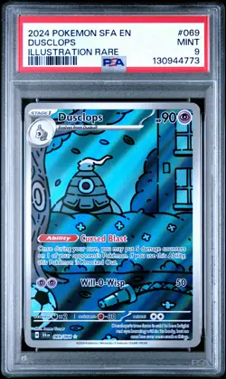 2024 POKEMON SFA EN-SHROUDED FABLE ILLUSTRATION RARE #069 DUSCLOPS PSA 9 - Image 1