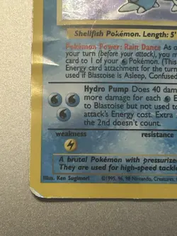 1999 Blastoise Holo Rare Pokemon Card TCG 2/102 Base Set DMG Vintage WOTC - Image 5