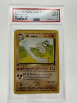 Pokemon Jungle Marowak 1st Edition 39/64 PSA 9 Uncommon English Card - Image 2