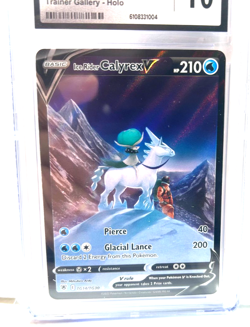 2022 POKEMON GEM MINT ICE RIDER CALYREX V # TG14/TG30 HOLO GRADE 10 AWESOME ! - Image 2