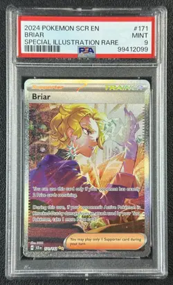BRIAR PSA 9 2024 POKEMON STELLAR CROWN #171/142 SPECIAL ILLUSTRATION RARE 099 - Image 1