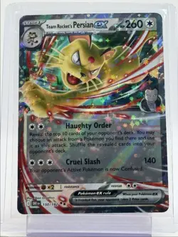 TEAM ROCKET'S PERSIAN EX 2025 POKEMON DESTINED DOUBLE RARE 150/182 Q3599 - Image 1