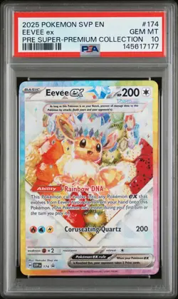 2025 POKEMON SVP EN-SV BLACK STAR PROMO #174 EEVEE EX PSA 10 - Image 1
