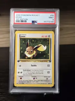 PSA 9 2000 Pokemon Rocket Eevee 1st Edition #55/82 - Image 1