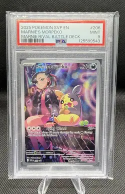 Pokemon Marnie's Morpeko 206 Scarlet & Violet Promo Holo PSA 9 English - Image 1