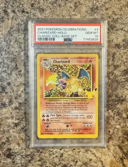 Pokemon Charizard 4/102 Celebrations Classic Collection Holo PSA 10 2021 - Image 1