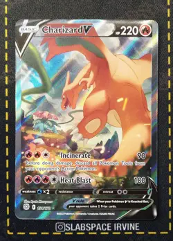 2022 POKEMON SWORD & SHIELD BRILLIANT STARS #154 FULL ART/CHARIZARD V - Image 1
