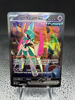 Pokemon TCG | Iron Valiant ex 249/182 PAR Paradox Rift | Full Art Secret Rare NM - Image 1