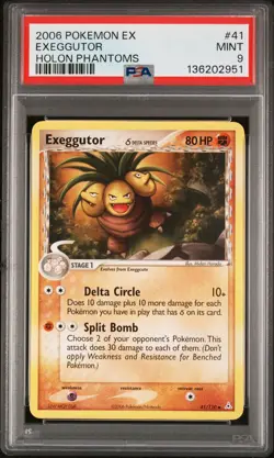 2006 POKEMON EX HOLON PHANTOMS #41 EXEGGUTOR PSA 9 - Image 1