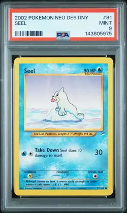 2002 POKEMON NEO DESTINY #81 SEEL PSA 9 - Image 1
