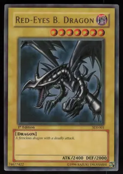 Red-Eyes B. Dragon SDJ-001 Ultra Rare 1st Edition Yu-Gi-Oh - Image 1