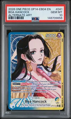 2026 ONE PIECE OP14-EB04-THE AZURE SEA'S SEVEN ALTERNATE ART BOA HANCOCK PSA 10 - Image 1