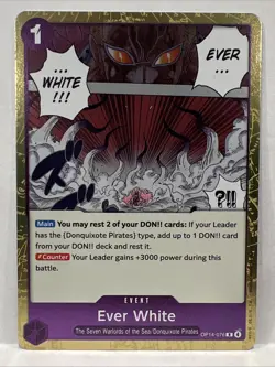 Ever White (One Piece) Event – OP14-076 – The Seven Warlords/Donquixote Pirates - Image 1