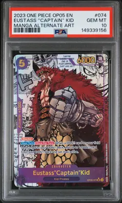 2023 ONE PIECE AWAKENING OF THE NEW ERA MANGA AA EUSTASS "CAPTAIN" KID PSA 10 - Image 1