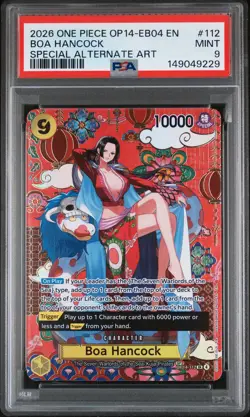 2026 ONE PIECE THE AZURE SEA'S SEVEN SPECIAL ALT ART #112 BOA HANCOCK PSA 9 - Image 1