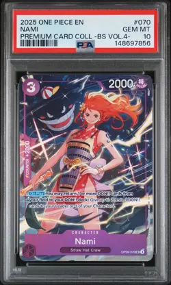 2025 ONE PIECE PREMIUM COLLECTION BEST SELECTION VOL.4 #070 NAMI PSA 10 - Image 1