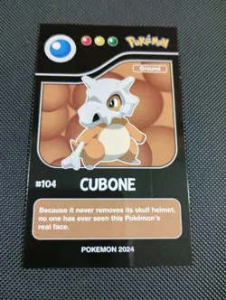 2024 POKEMON POKEDEX BLACK Edition Card #104 Cubone Peru US Seller - Image 1