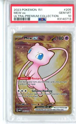 PSA GEM MT 10 Pokemon Mew ex (151 Metal Card) 205/165 Sv: Scarlet & Violet 151 - Image 1
