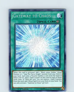 Yu-Gi-Oh TCG Gateway To Chaos SHVA-EN058 1st Edition Secret Rare Card NM - Image 1