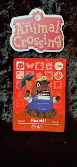 Animal Crossing Nintendo Amiibo Card Resetti #006 Authentic - Image 1