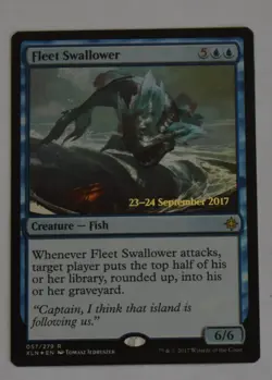 FLEET SWALLOWER Rare Ixalan Foil Pre-release Promo Magic The Gathering MTG - Image 2