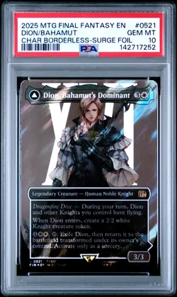 2025 MTG FINAL FANTASY BAHAMUT, WARDEN OF LIGHT/DION, BAHAMUT'S DOMINANT PSA 10 - Image 1