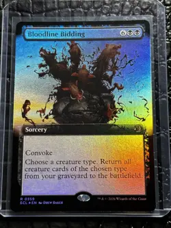 Bloodline Bidding (Extended Art) Lorwyn Eclipsed Pack Fresh! Foil Rare - Image 1