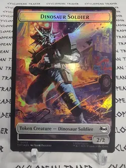 FOIL COPY // DINOSAUR SOLDIER TOKEN mtg NM Teenage Mutant Ninja Turtles - Image 2