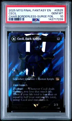 2025 MTG FF SURGE FOIL #0525 CECIL, DARK KNIGHT/CECIL, REDEEMED PALADIN PSA 10 - Image 1