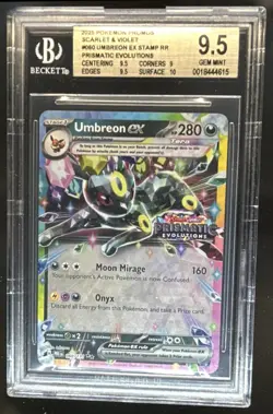 2025 Pokemon Prismatic Evolutions Umbreon ex Promos #060/131 BGS 9.5 - Image 1