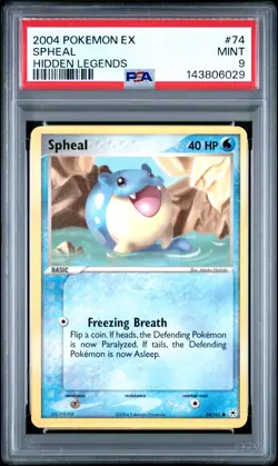 2004 POKEMON EX HIDDEN LEGENDS #74 SPHEAL PSA 9 - Image 1
