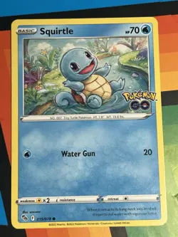 Pokemon GO Squirtle #015/078 Common Pokemon Card NM - Image 1