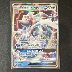 Pokemon TCG Primarina GX Ultra Rare Full Art Holo 42/149 SM Base Set Card - Image 1